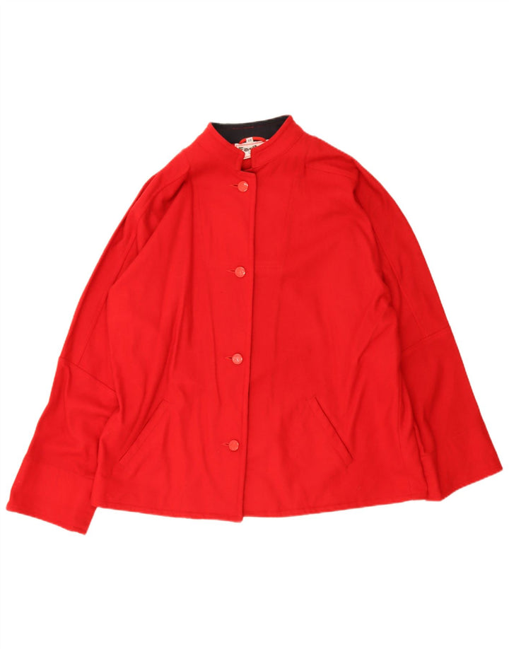 Faciba Veste Bomber Oversize Femme IT 48 XL Laine Rouge