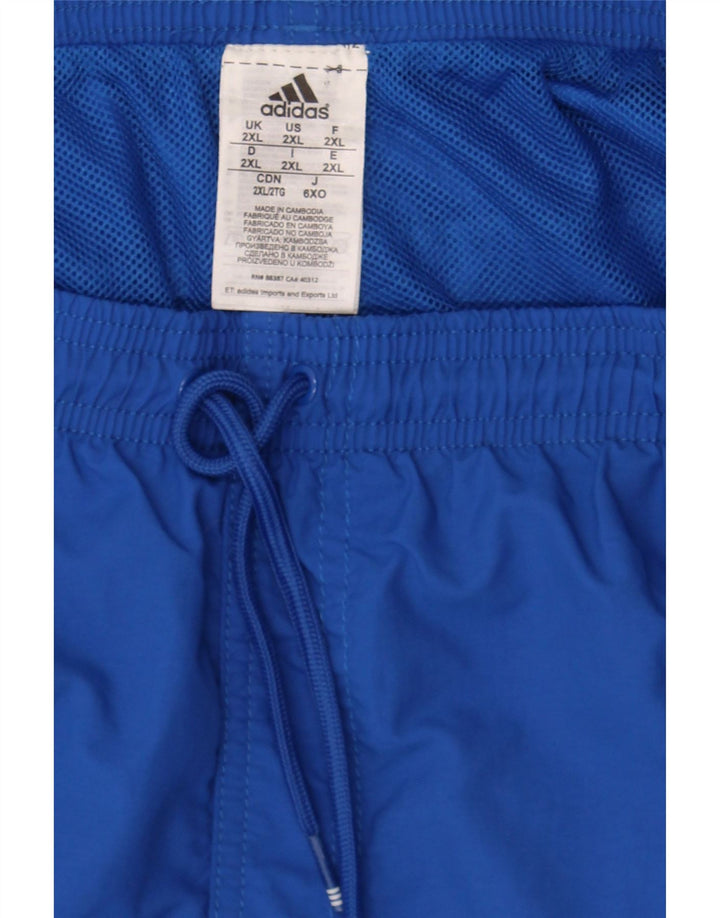 ADIDAS Mens Sport Shorts 2XL  Blue Polyester Vintage Adidas and Second-Hand Adidas from Messina Hembry 