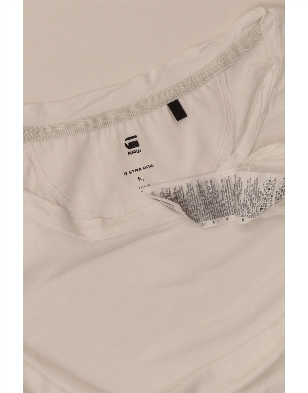 G-STAR Femme T-Shirt Top UK 14 Medium Blanc Viscose