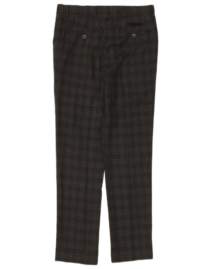 Penguin Pantalon de Costume Slim Homme W30 L32 Gris à Carreaux Polyester