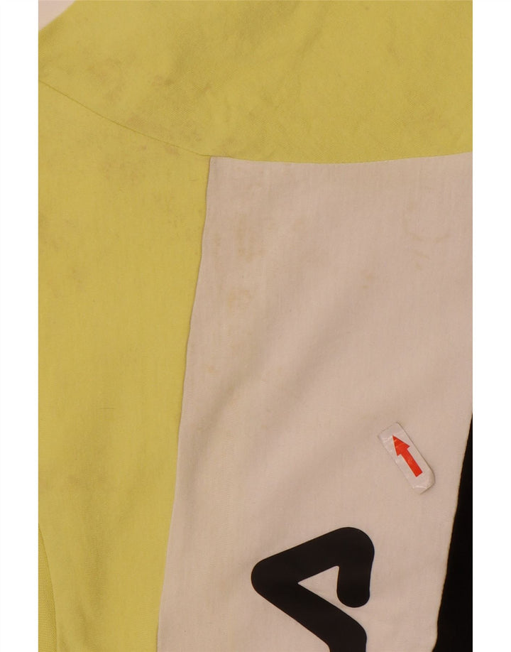 Fila T-Shirt Graphique Homme Jaune Moyen Coton Colorblock