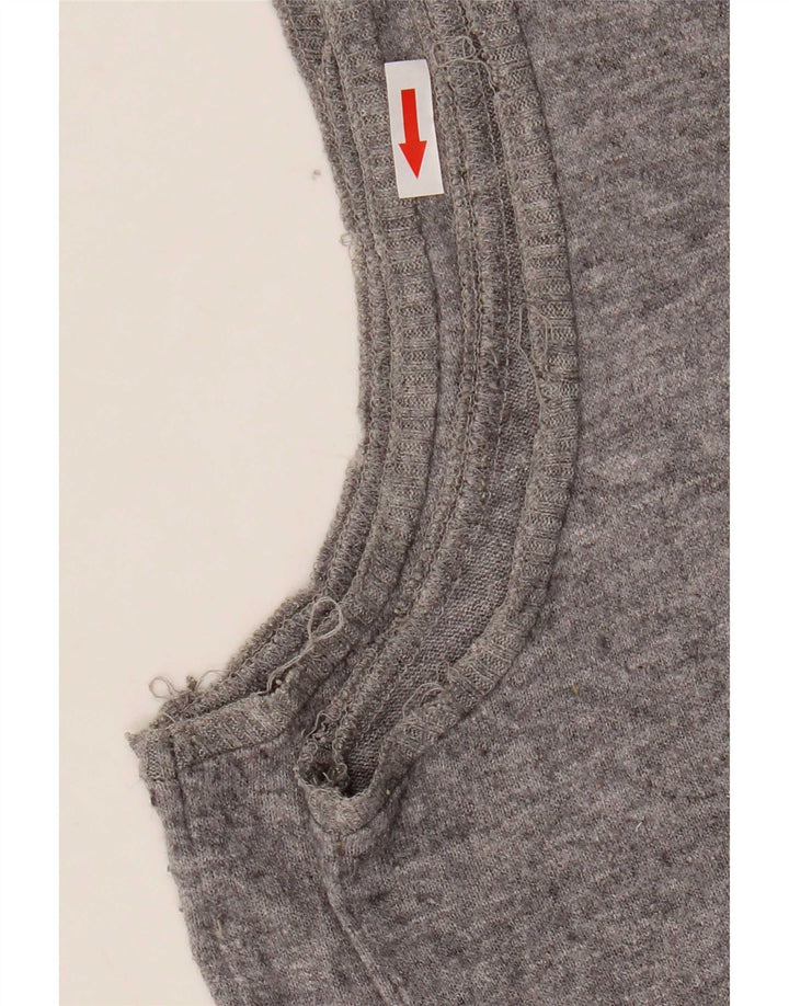 Zara Débardeur Femme UK 16 Large Gris Fair Isle