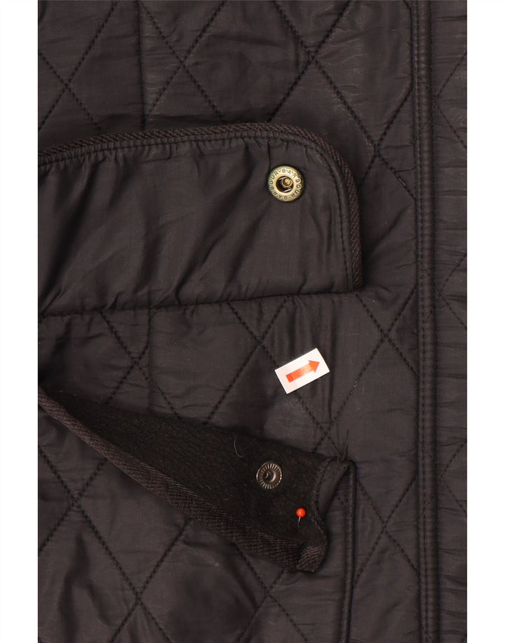 Barbour Veste utilitaire matelassée pour femme UK 12 Medium Noir