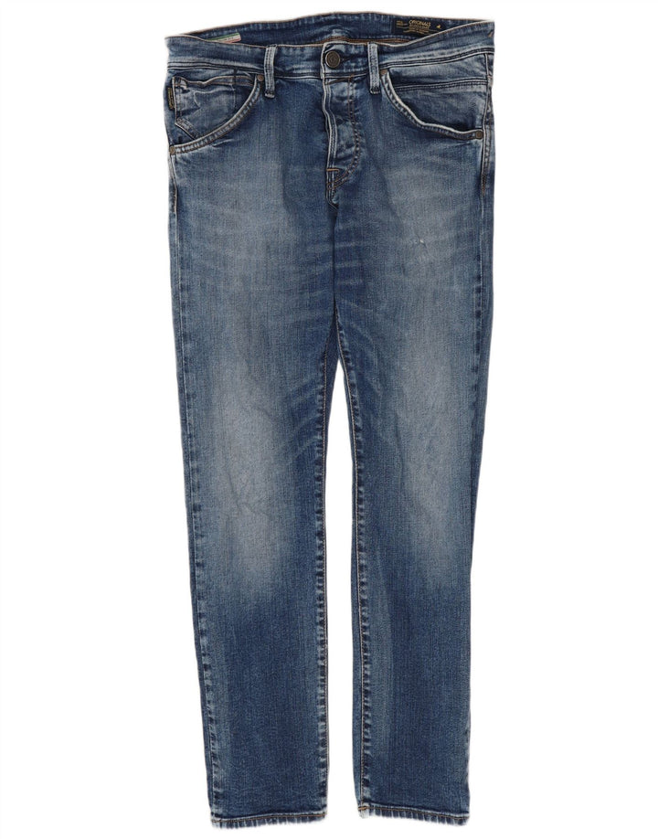 JACK & JONES Jean Slim Homme W32 L30 Bleu Coton