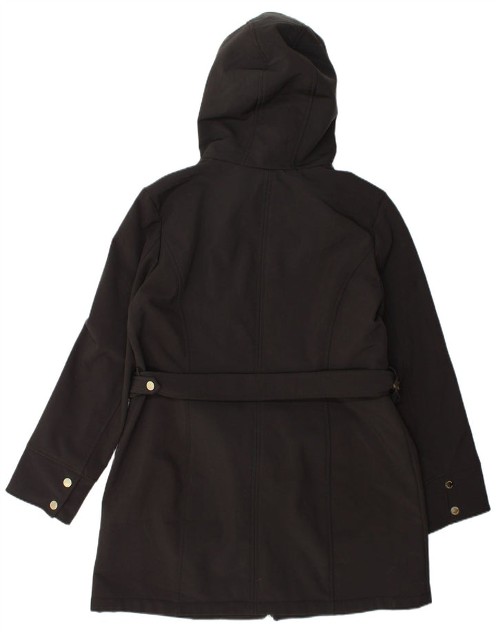 Michael Kors Veste Parka à capuche pour femme UK 16 Large Noir Polyester