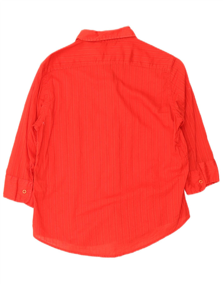Woolrich Chemise à Manches 3/4 Femme UK 14 Coton Rouge Moyen