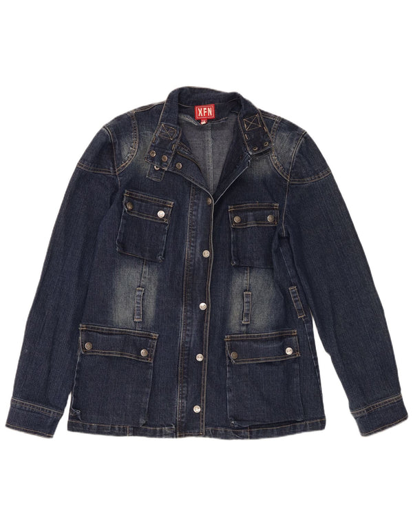 XFN Jeans Veste en Jean Femme UK 18 XL Bleu Marine Coton