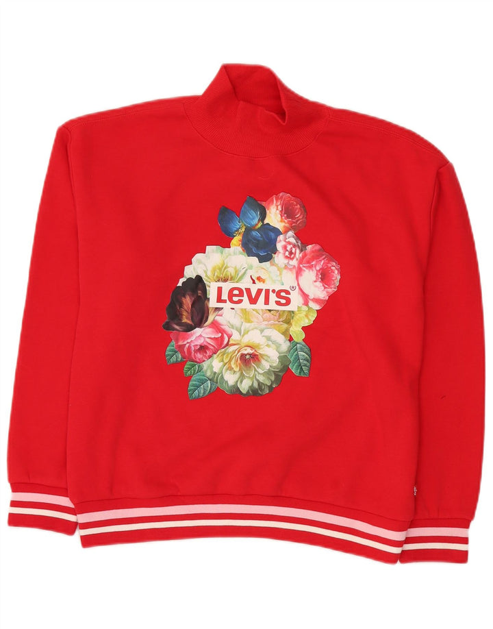 Levi's Sweat-shirt graphique pour fille 13-14 ans Rouge Taille L