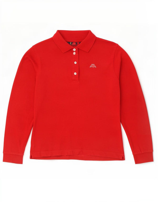 Kappa Polo à manches longues pour femme UK 18 XL Rouge Coton