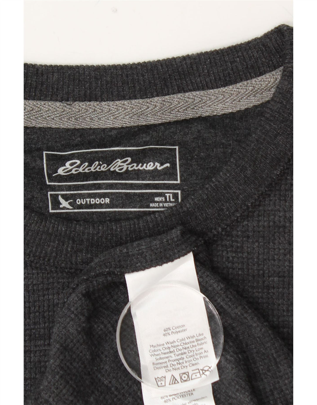 EDDIE BAUER Haut Homme Manches Longues Grand Coton Gris