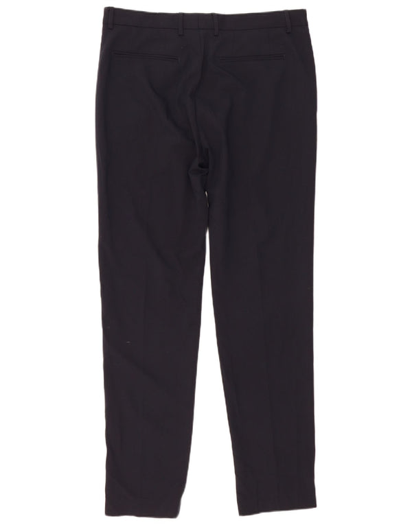 Zara Pantalon de costume fuselé pour homme EU 40 Medium W31 L31 Bleu marine classique