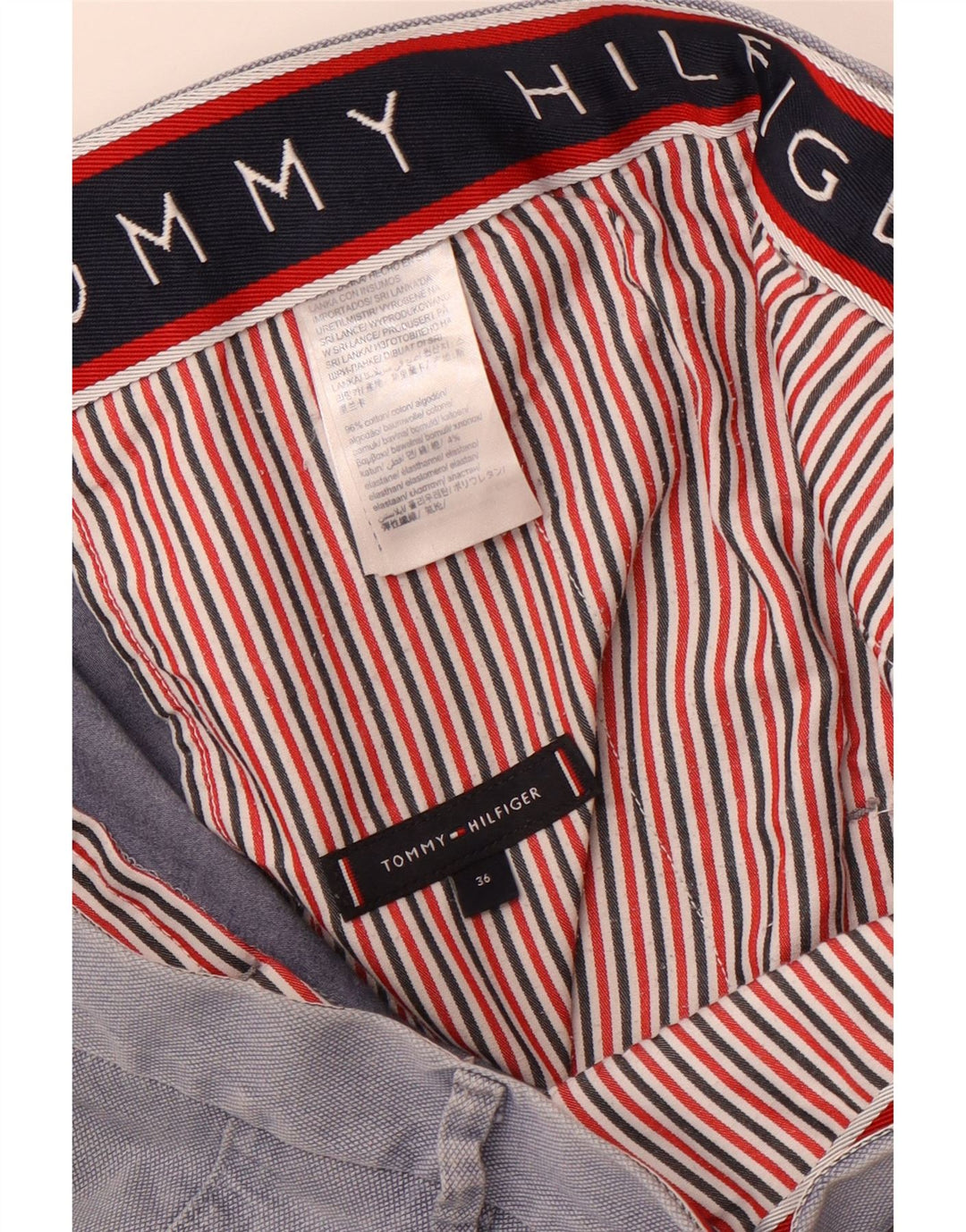 TOMMY HILFIGER Short Chino Homme W36 Grand Bleu Coton
