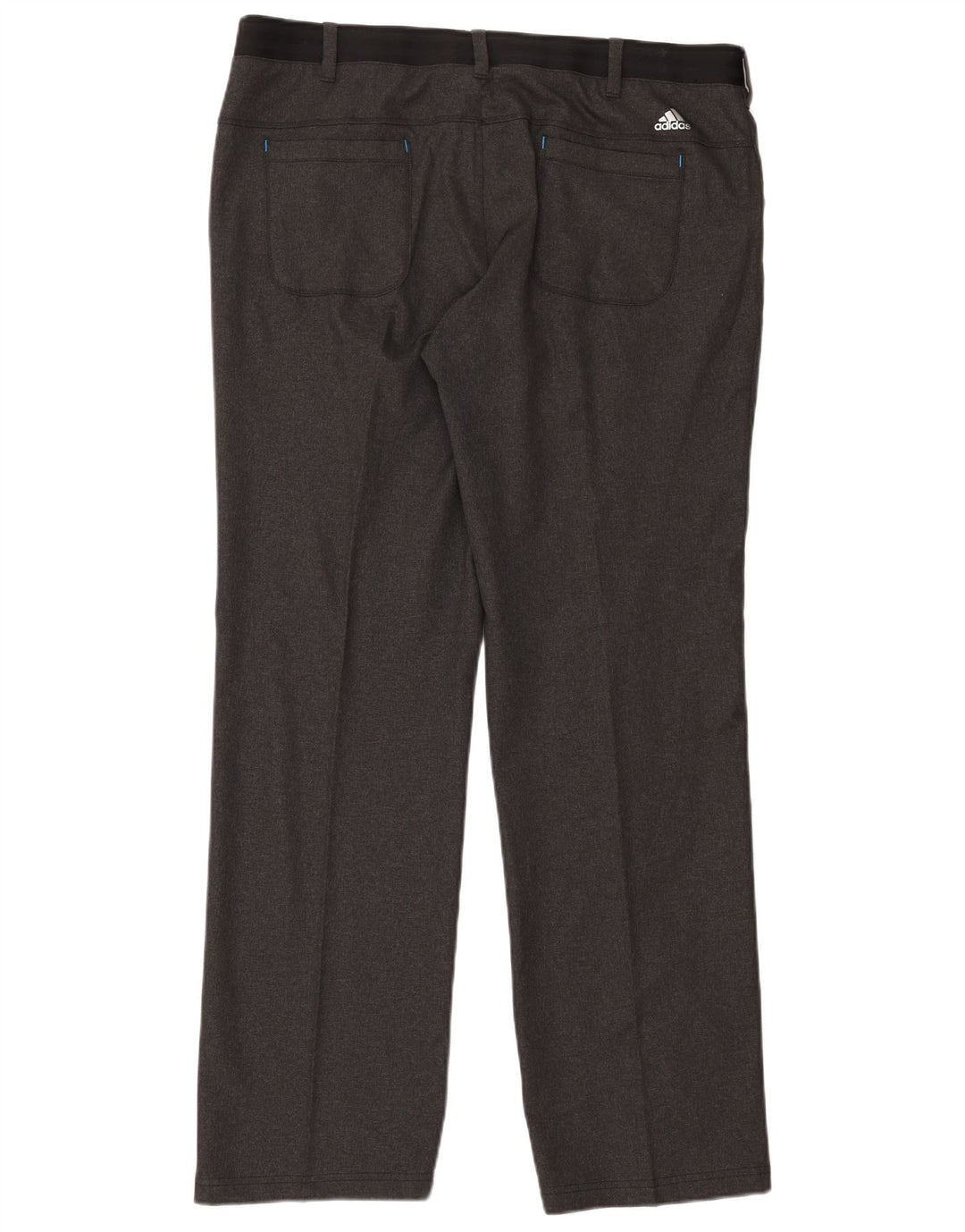Adidas Pantalon décontracté droit pour homme W38 L34 Gris Polyester