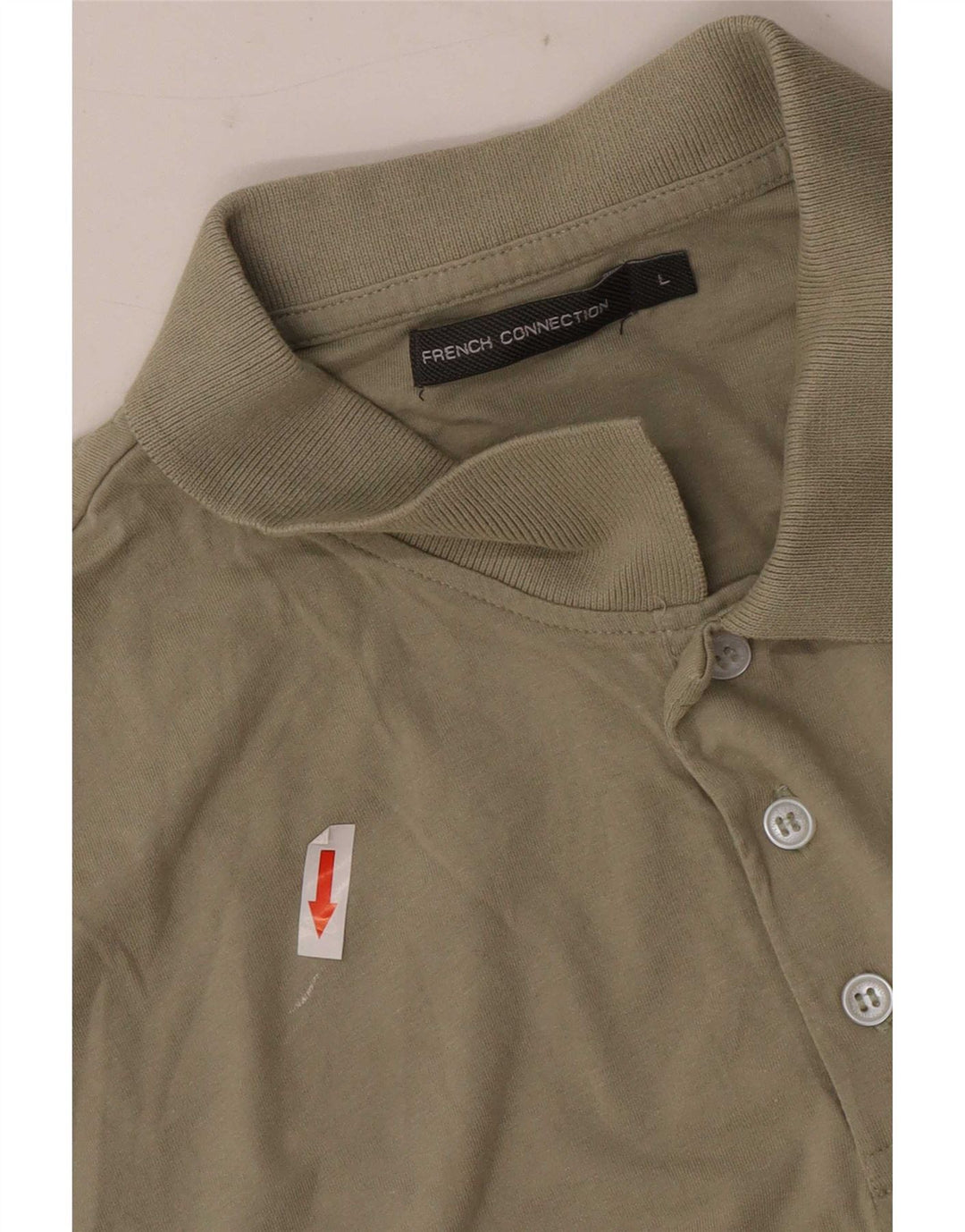 French Connection Polo Homme Large Kaki Coton