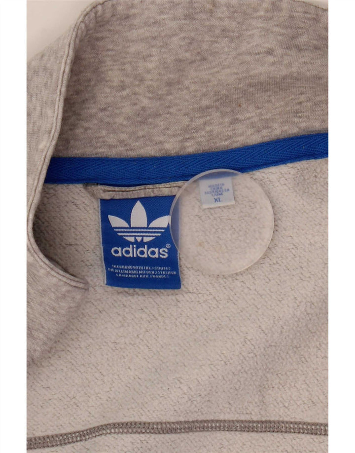 Adidas Veste de survêtement pour homme XL en coton moucheté gris