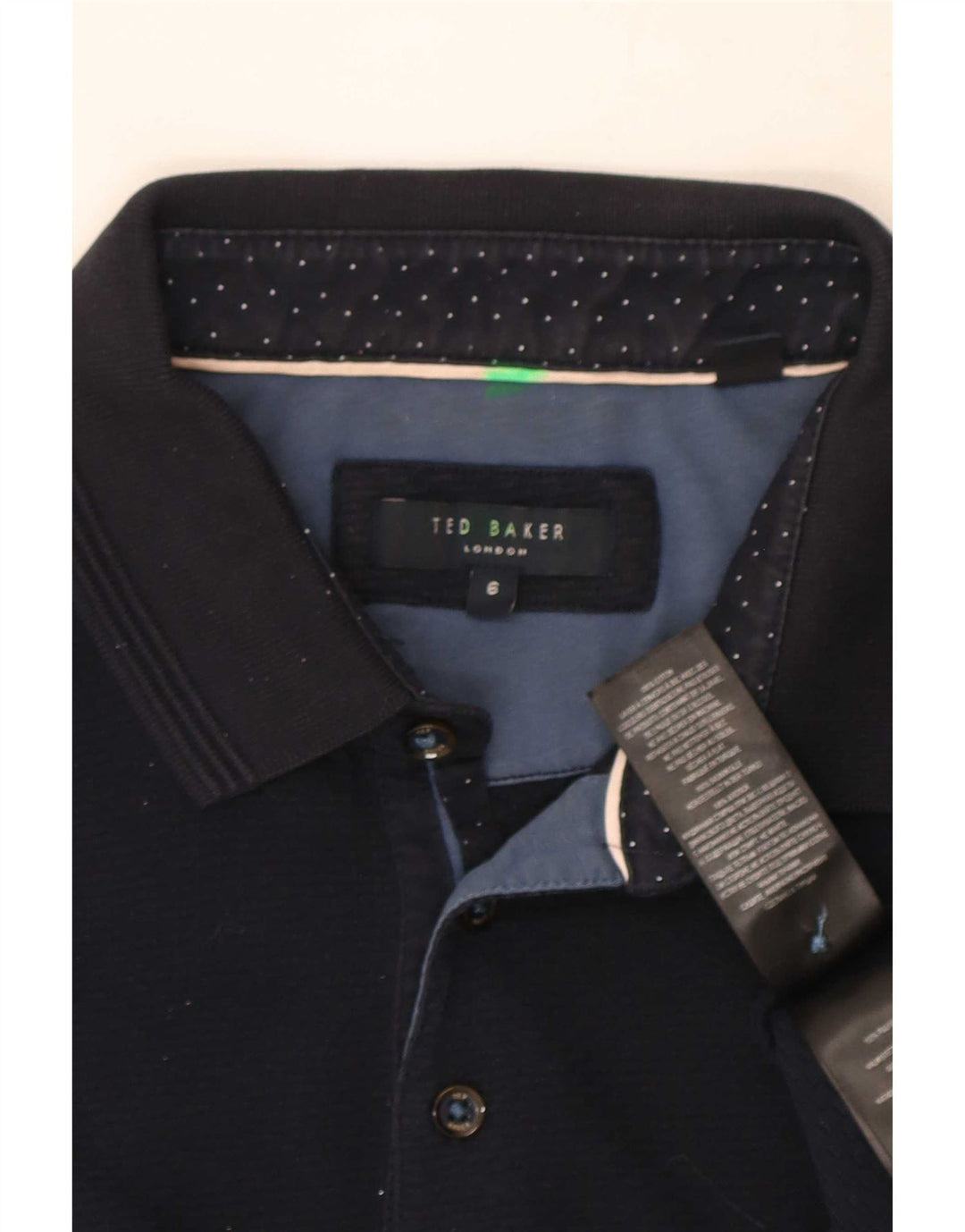 Ted Baker Polo Homme Taille 6 2XL Bleu Marine Coton