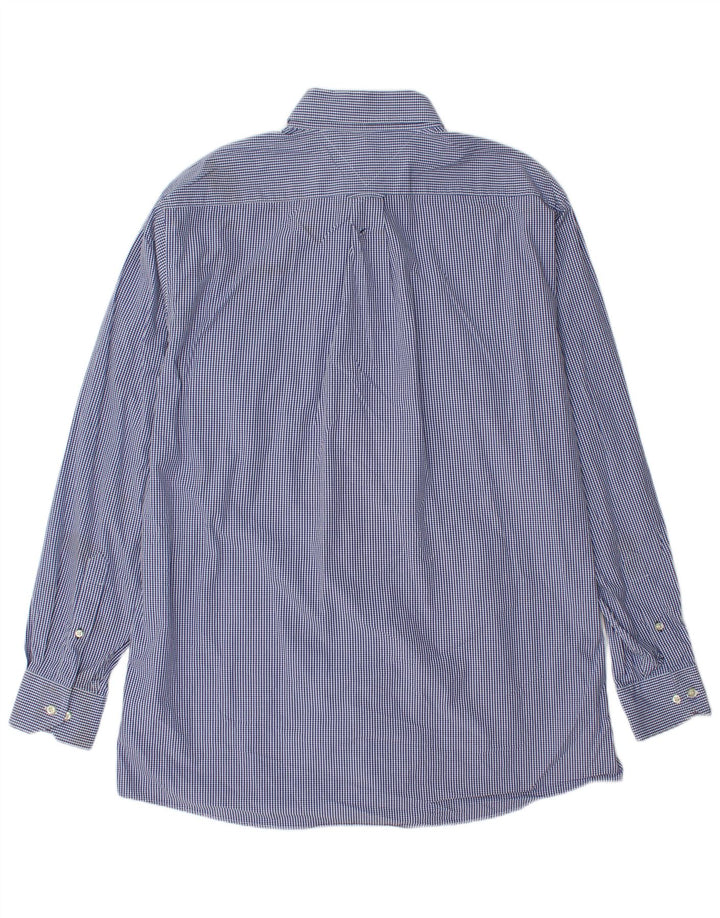 Tommy Hilfiger Chemise haute pour homme Taille 17 XL Bleu Vichy Coton