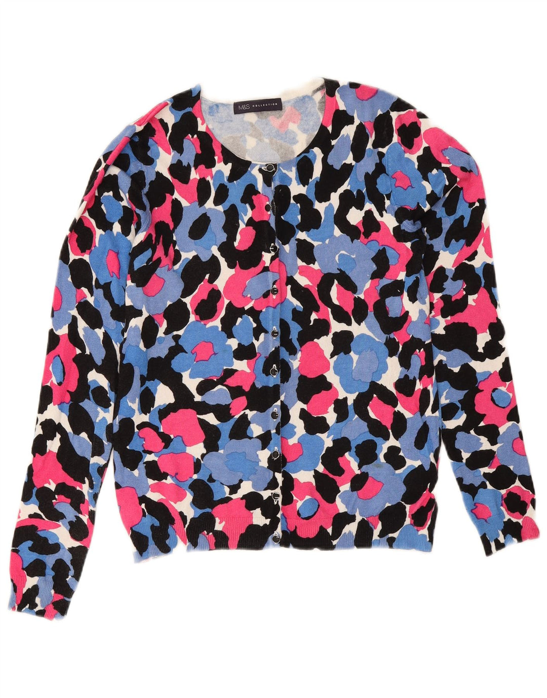 Marks & Spencer Pull Cardigan pour Femme UK 8 Petit Floral Multicolore