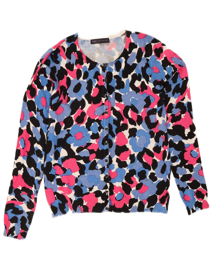 Marks & Spencer Pull Cardigan pour Femme UK 8 Petit Floral Multicolore