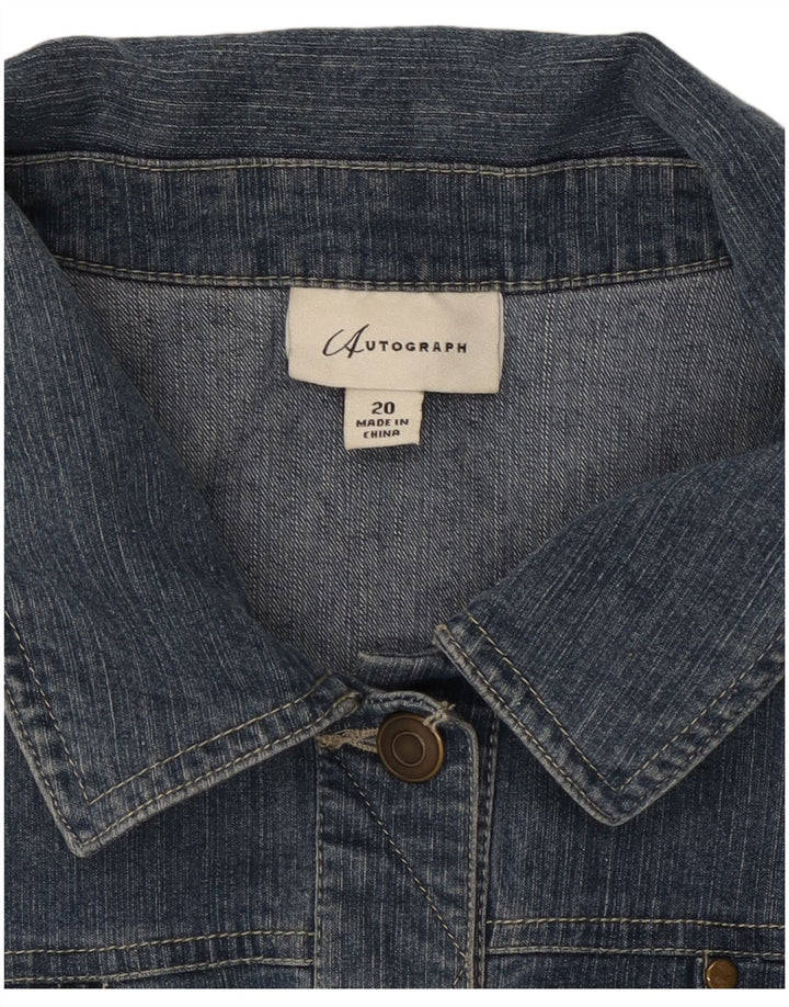 Marks & Spencer Veste en jean autographe pour femme UK 20 2XL Bleu Coton
