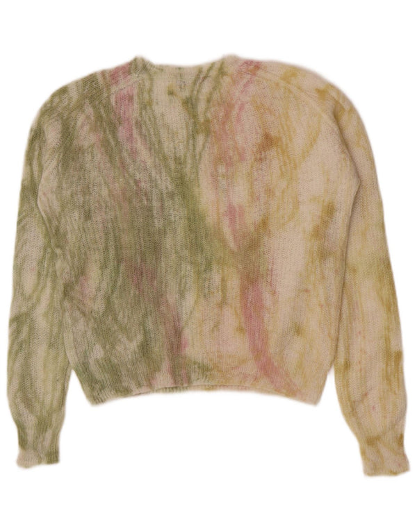 Zara Pull court à col rond pour femme UK 10 Small Multicolore Tie Dye