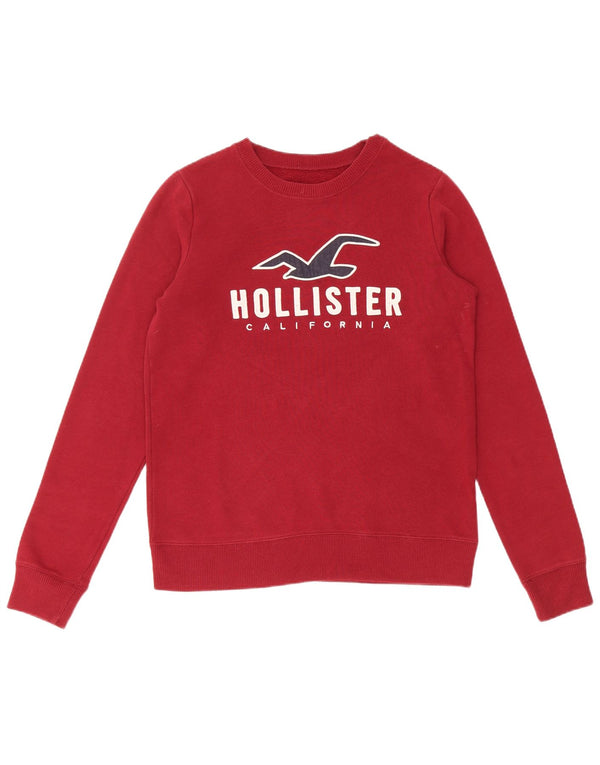 HOLLISTER Sweat-shirt graphique pour hommes XS en coton bordeaux