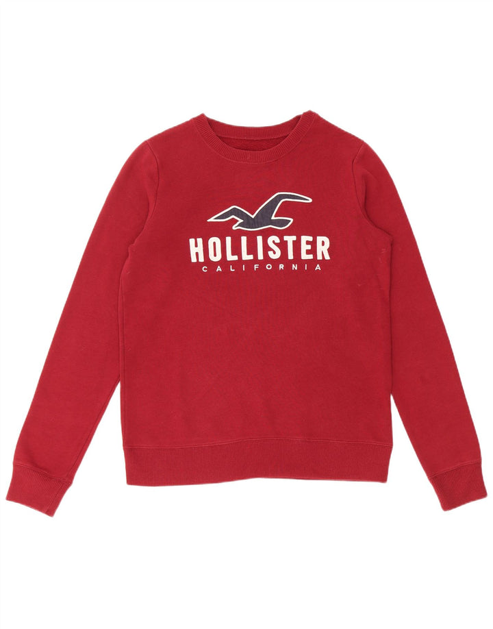 HOLLISTER Sweat-shirt graphique pour hommes XS en coton bordeaux