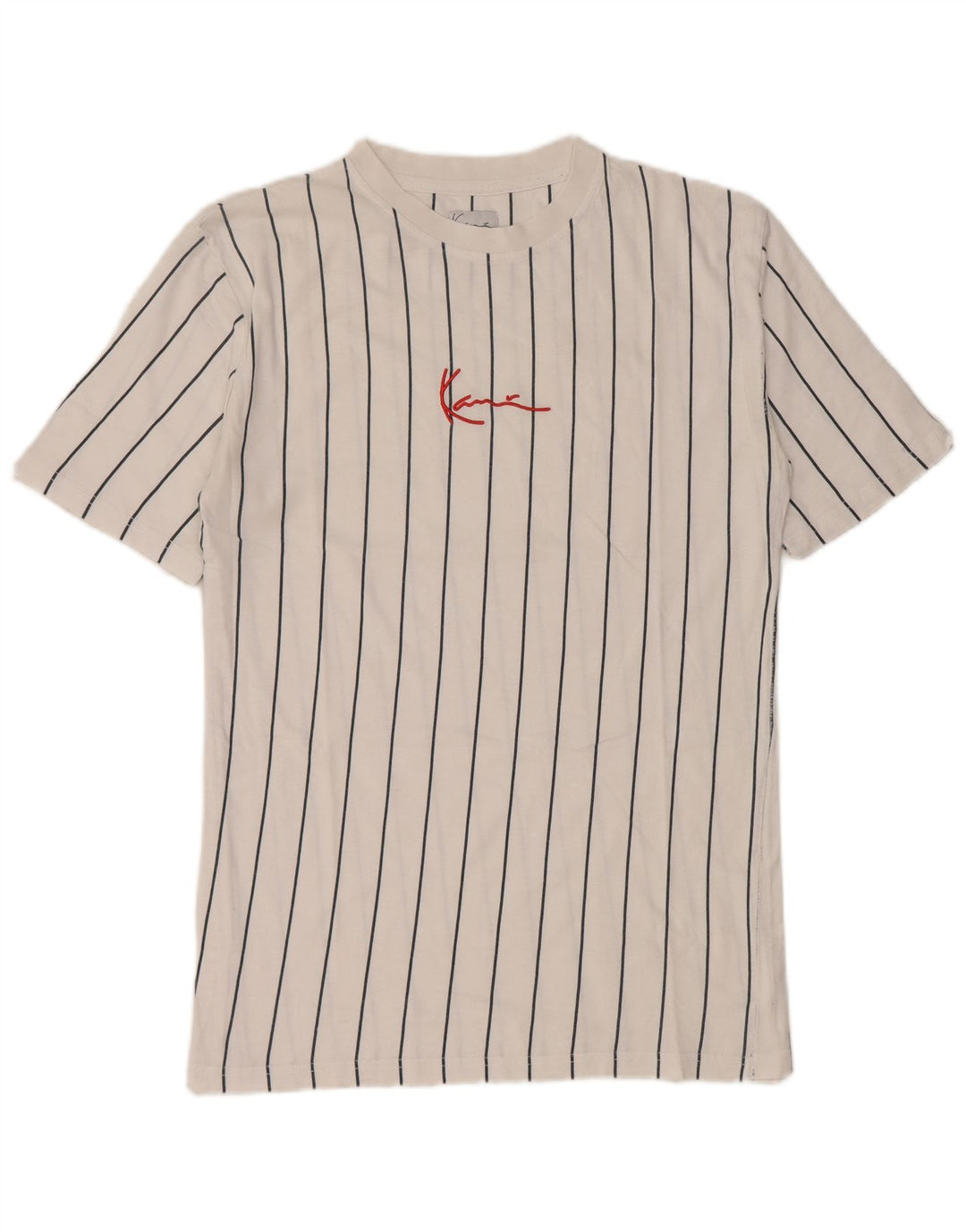 Karl Kani T-shirt graphique pour homme Petit blanc rayé