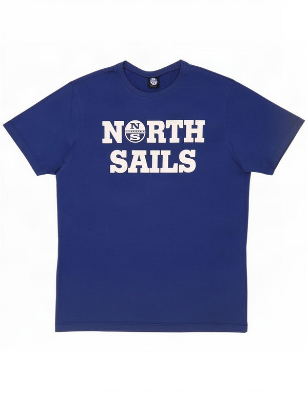 North Sails T-shirt graphique pour homme petit coton bleu