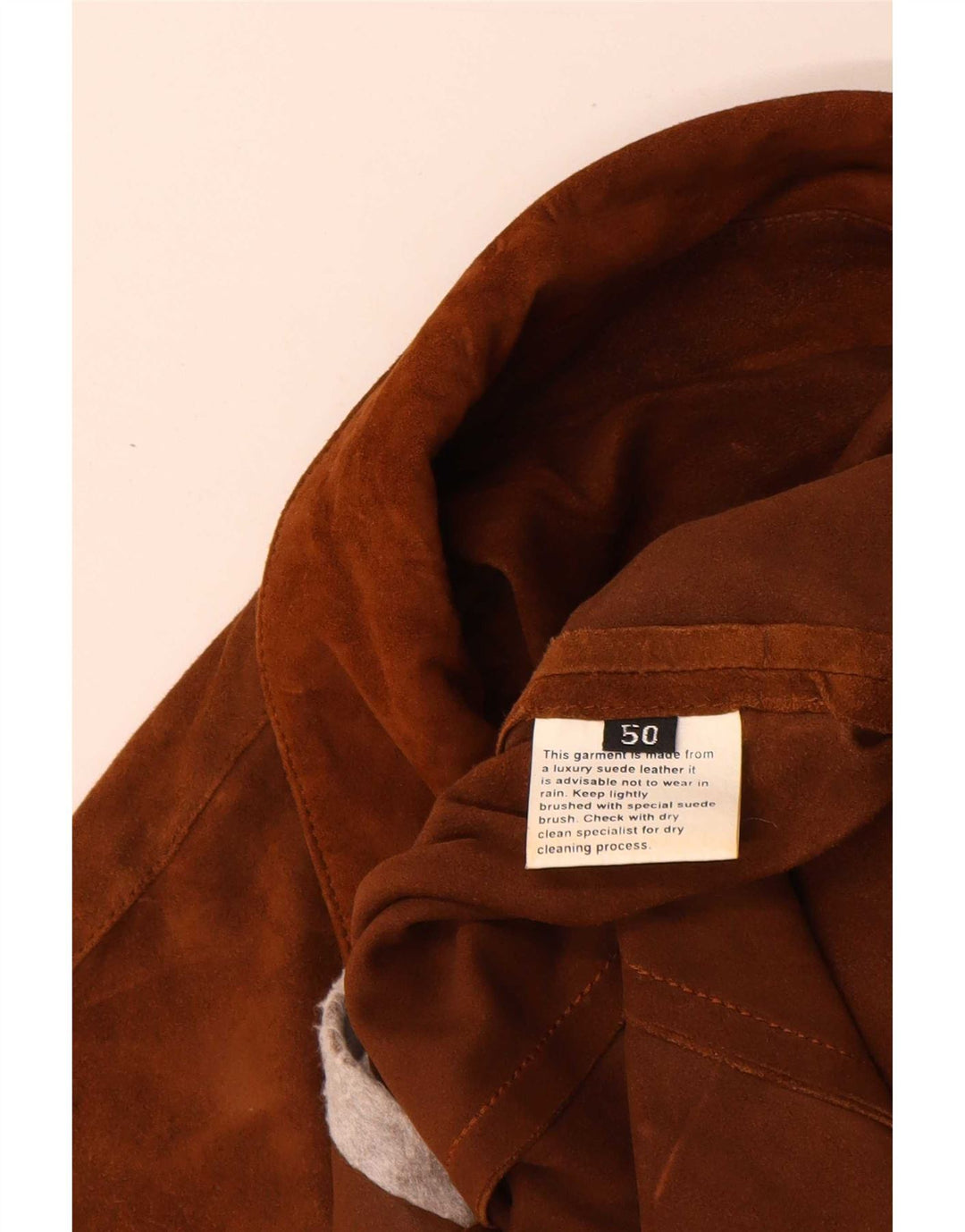 Veste en daim femme vintage IT 50 XL Cuir Beige
