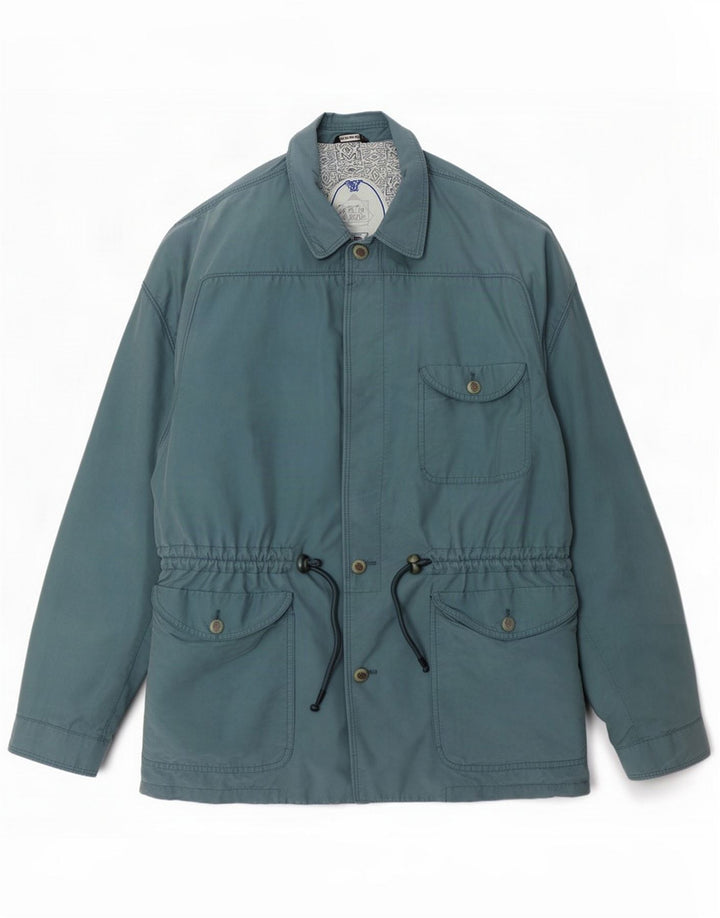 Veste utilitaire vintage pour homme en polyester vert moyen
