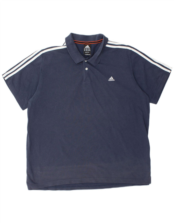 ADIDAS Polo Climalite Homme 2XL Bleu Marine Coton