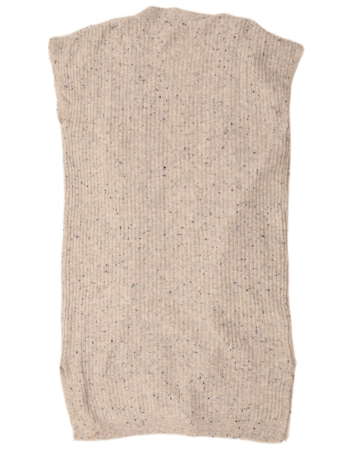 Marks & Spencer Pull cardigan sans manches pour femme UK 14 Gris moyen