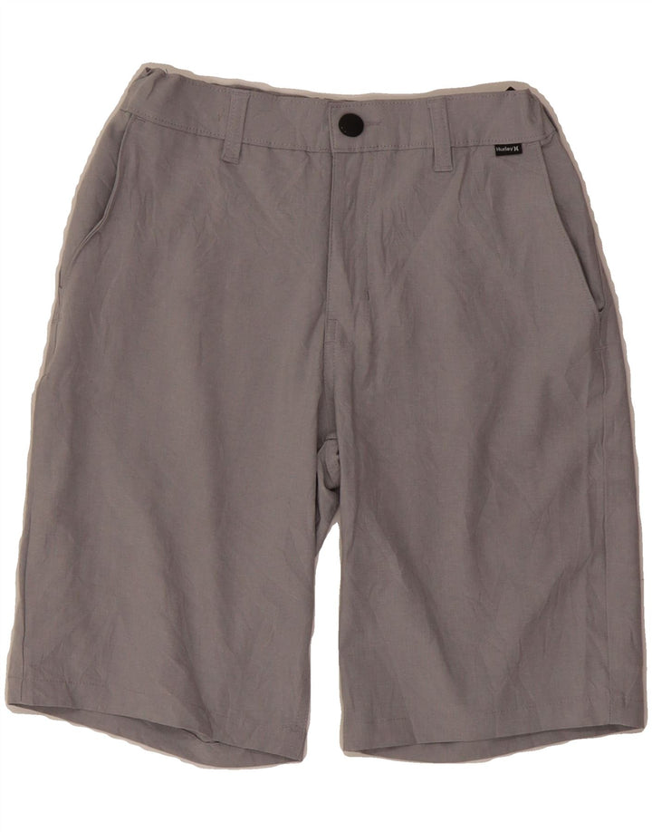 HURLEY Boys Ethan Pant Chino Shorts 12-13 Years W25 Grey Polyester Vintage Hurley and Second-Hand Hurley from Messina Hembry 
