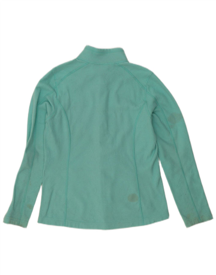 THE NORTH FACE Womens Fleece Jacket UK 12 Medium Turquoise Polyester