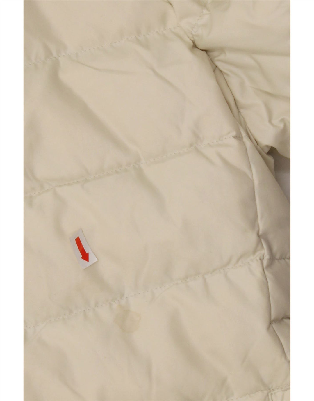 CALVIN KLEIN Veste matelassée à capuche pour femme UK 14 Medium Off White Polyester