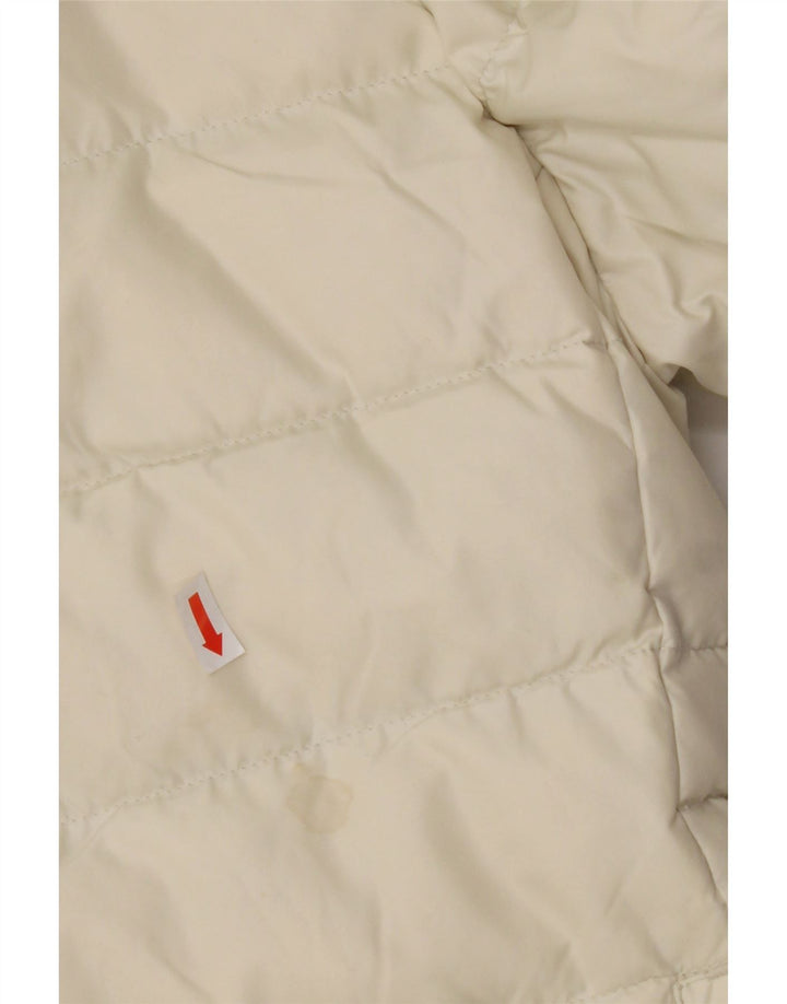 CALVIN KLEIN Veste matelassée à capuche pour femme UK 14 Medium Off White Polyester