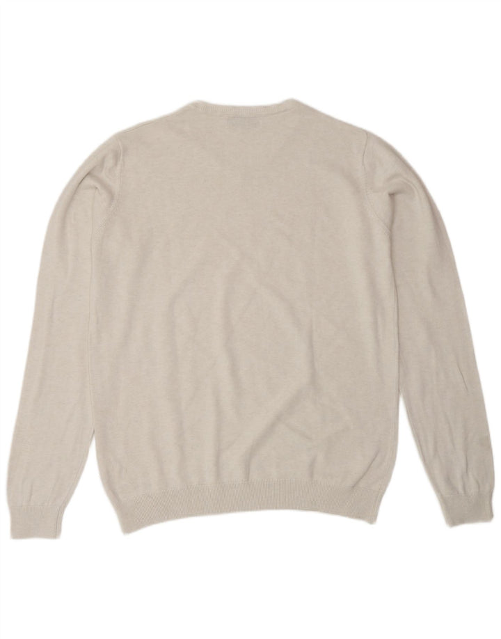 Charro Pull col V pour homme Petit coton blanc