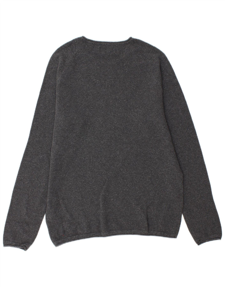 Jack & Jones Pull Col Rond Homme Gris Moyen Coton