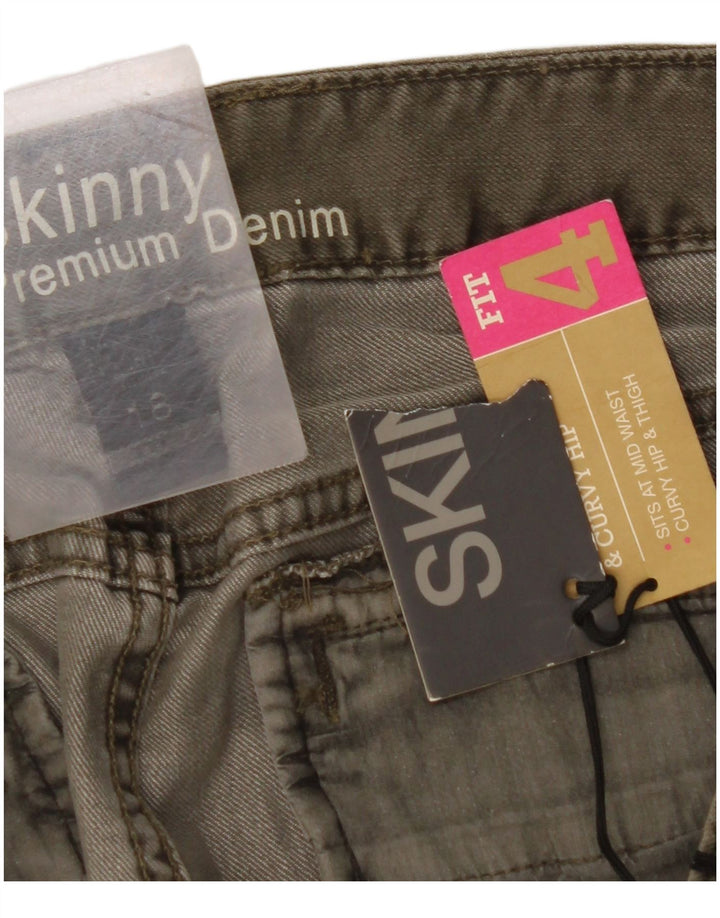 MOSSIMO Pantalon cargo courbé taille moyenne pour femme US 18 2XL W42 L33 Kaki