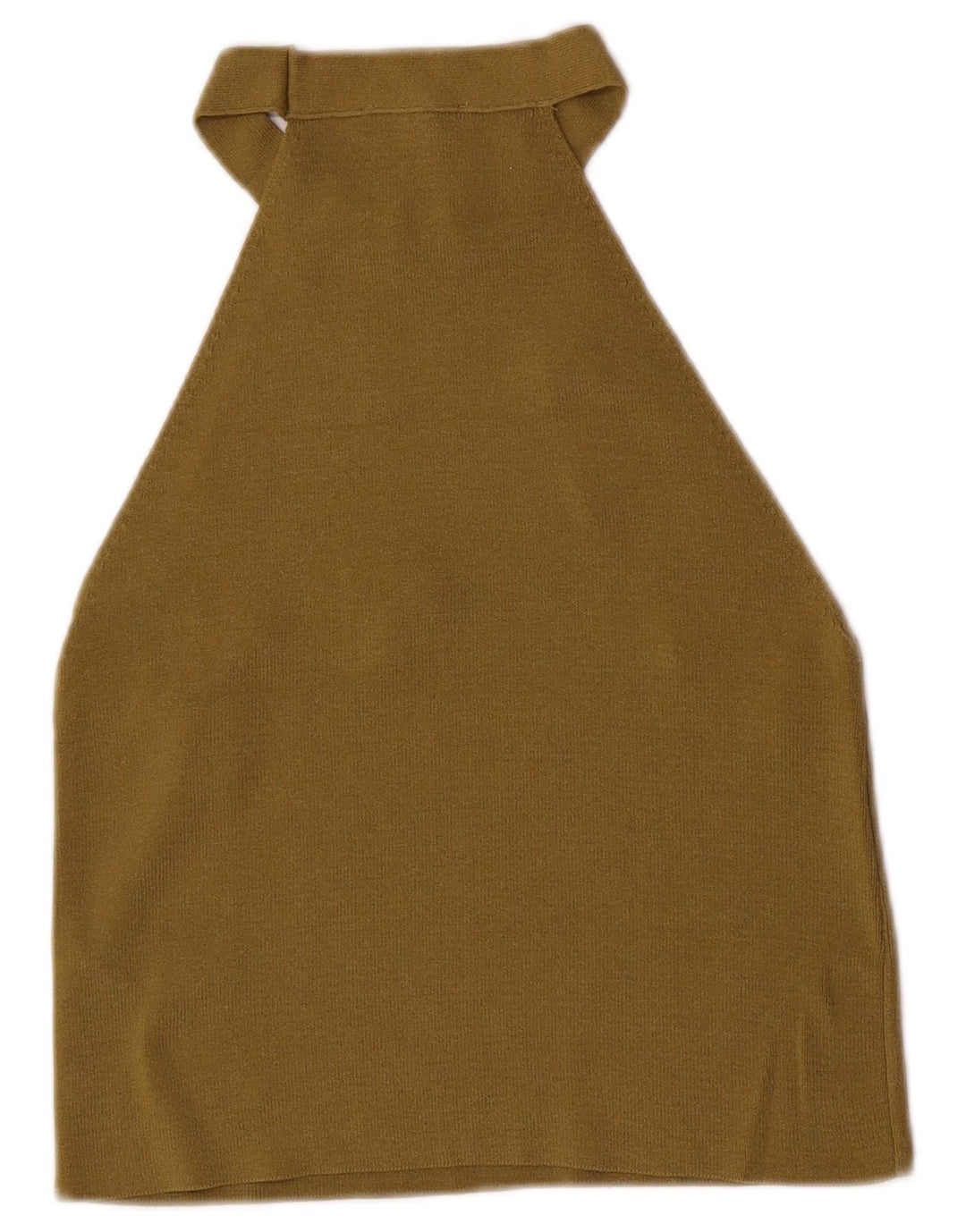 Topshop Haut court dos nu pour femme UK 8 Small Kaki Viscose