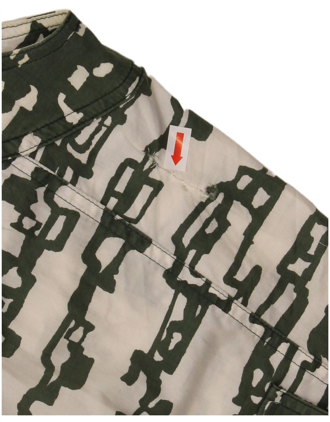 MARELLA Robe chemise sans manches pour femme UK 12 Vert moyen géométrique