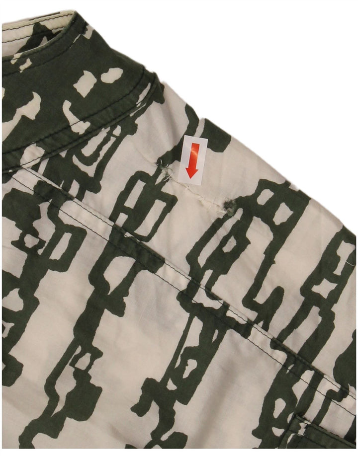 MARELLA Robe chemise sans manches pour femme UK 12 Vert moyen géométrique