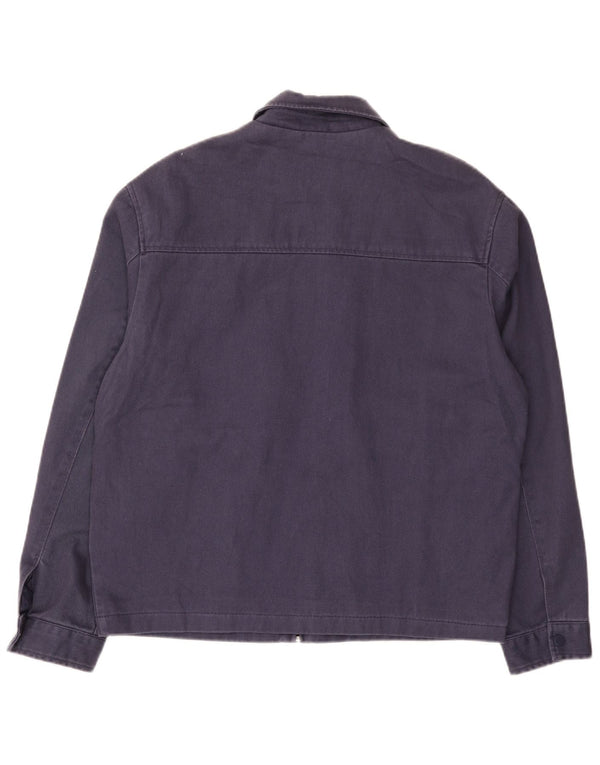 Zara Mens Bomber Jacket UK 38 Moyen Bleu Marine Coton