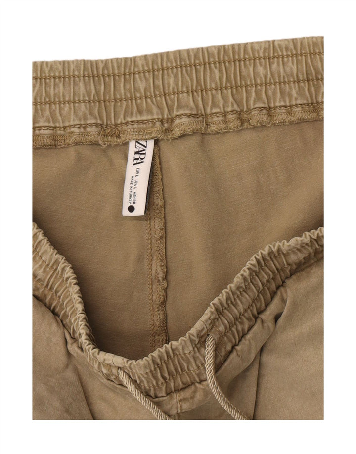 Zara Pantalon de jogging femme Large W30 L26 Kaki