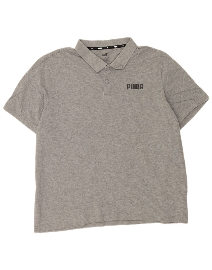 Puma Polo Homme 2XL Gris Moucheté Coton