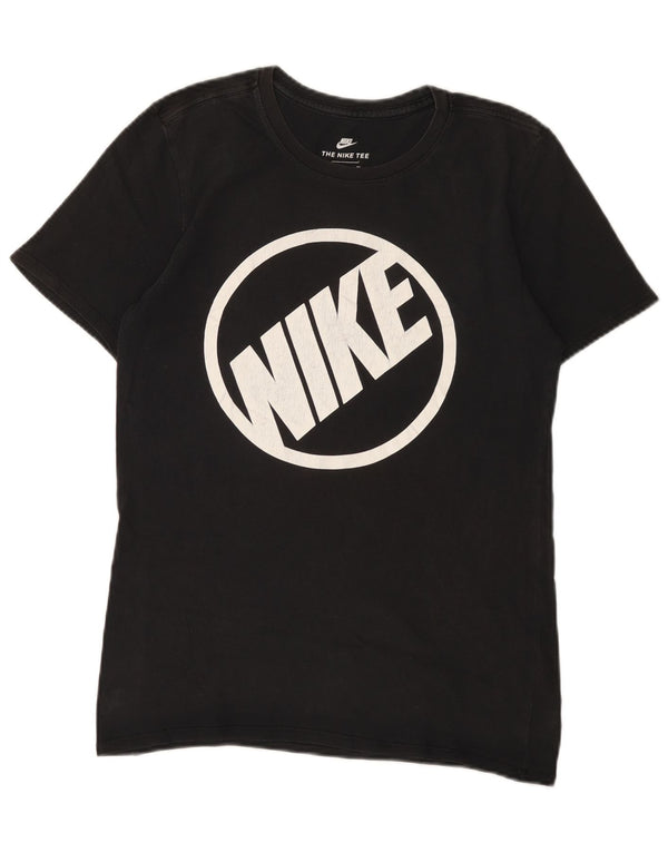Nike T-shirt graphique coupe athlétique pour homme, petit, en coton noir