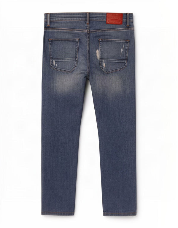Zara Jean slim vieilli pour homme EU 46 XL W36 L30 Bleu