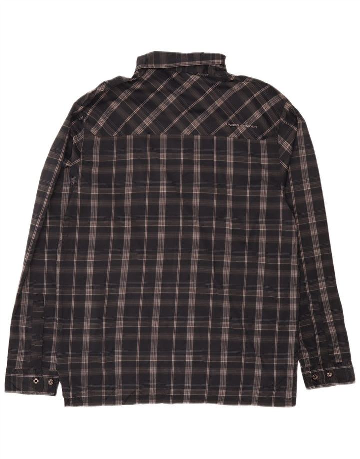 Under Armour Chemise Allseason Gear Homme Gris à Carreaux Large Polyester
