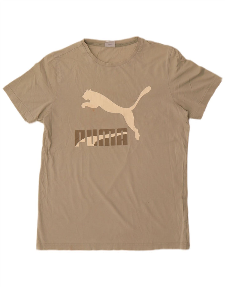 Puma T-Shirt Graphic Homme Gris Moyen Coton
